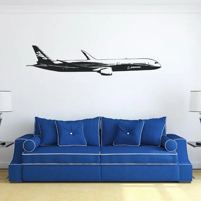 Cruising Boeing 787 (2) aviation themed wall sticker, weather-resistant vinyl.