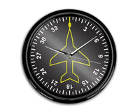 Thumbnail for Airplane Instruments (Heading) aviation themed wall clock, premium wood and metal.