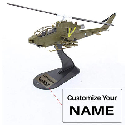 AH-1S BELL 214ST Cobra Attack Air Force Helicopter Model 1/72 Scale aviation themed helicopter model in die-cast metal.