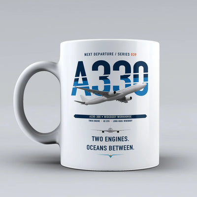 A330-300 Mug design on white airbus