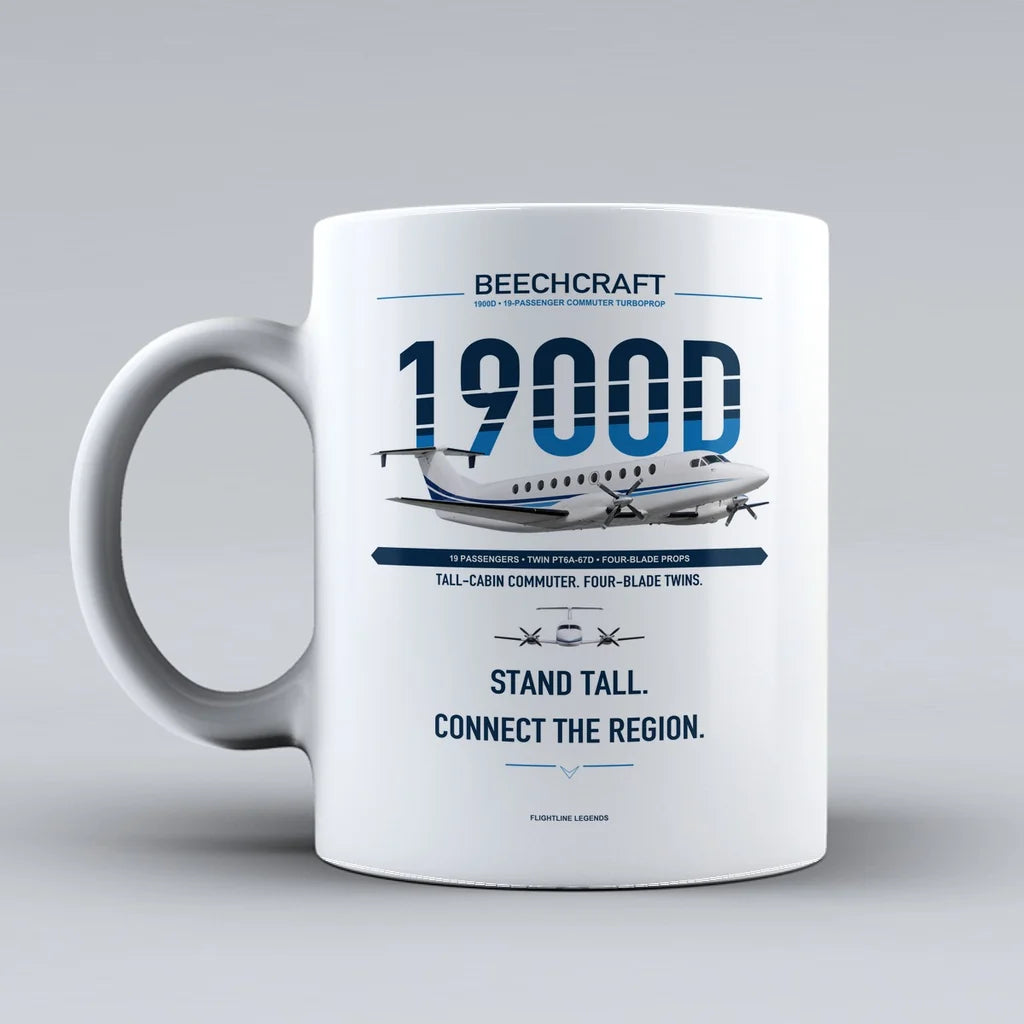 1900D Mug design on white beechcraft