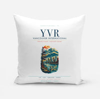 Thumbnail for Vancouver International Airport (YVR) design on white pillow