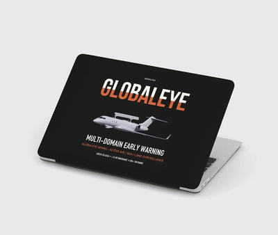 Saab GlobalEye design on black MacBook case