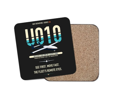 Airbus U010 Aliaca Fixed-wing design on black 1 piece coaster