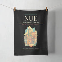 Thumbnail for Nuremberg Airport (NUE) design on black towel
