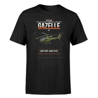 Thumbnail for Westland Gazelle AH1 design on black t-shirt, single-side print