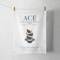 Thumbnail for César Manrique-Lanzarote Airport (ACE) design on white towel