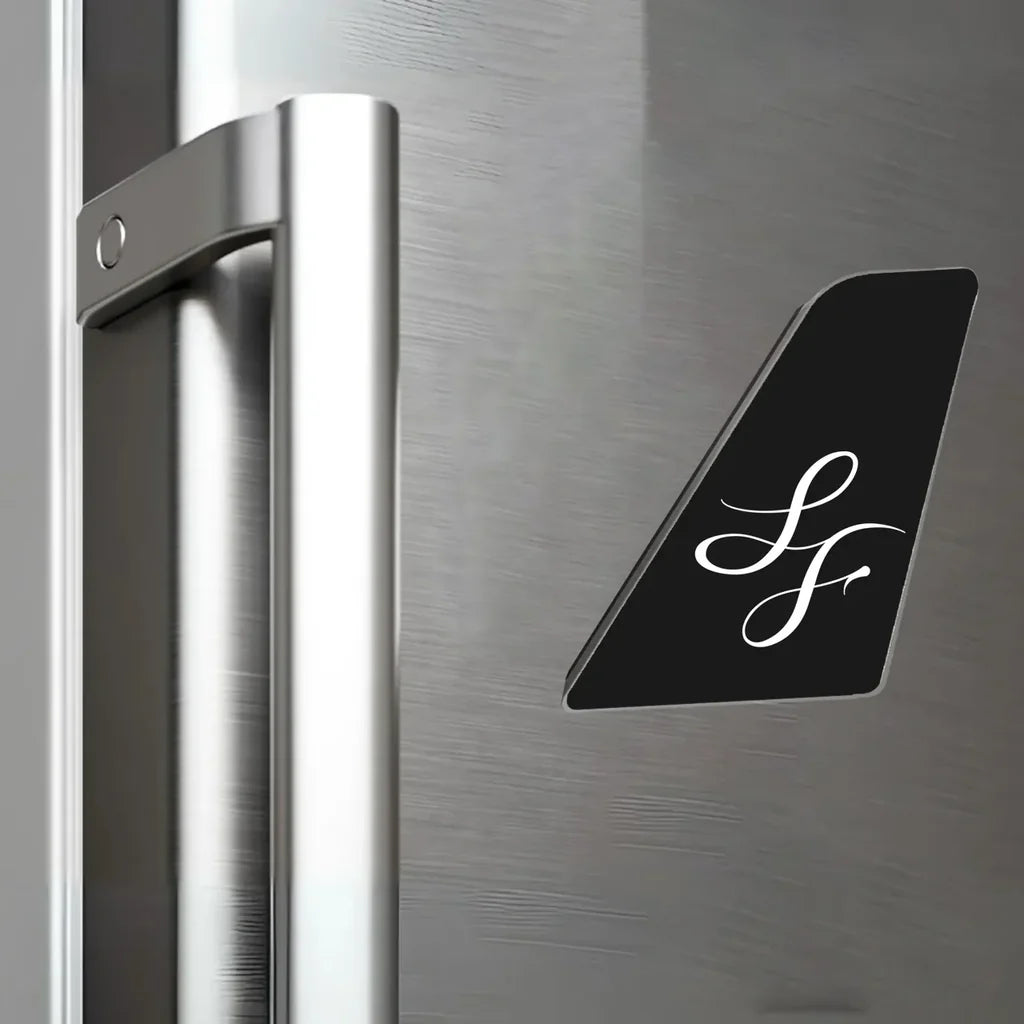 StarFlyer Airlines aviation design tail magnet in 3D metal with magnetic back.