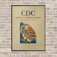 Thumbnail for Cedar City Regional Airport CDC - Canvas Framed - Beige