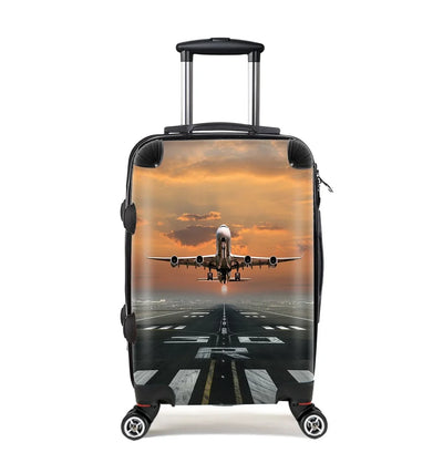 Aircraft Departing from RW30 Cabin Size aviation design luggage, durable shell construction.
