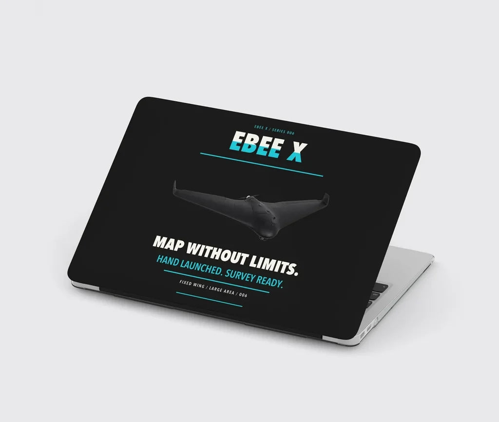 AgEagle eBee X design on black MacBook case