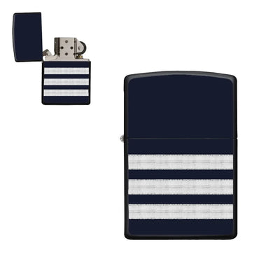 Pilot Epaulettes (Silver) 3 Lines aviation metal lighter in premium metal alloy.