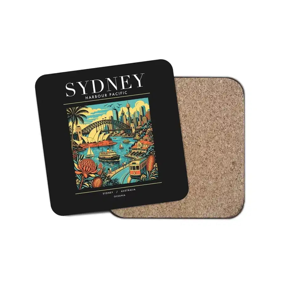 SYDNEY - Poster - Coaster - Black