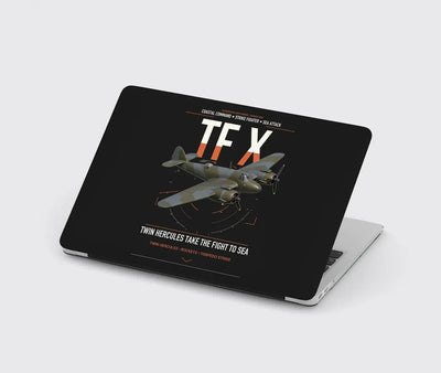 Bristol Beaufighter TF X design on black MacBook case