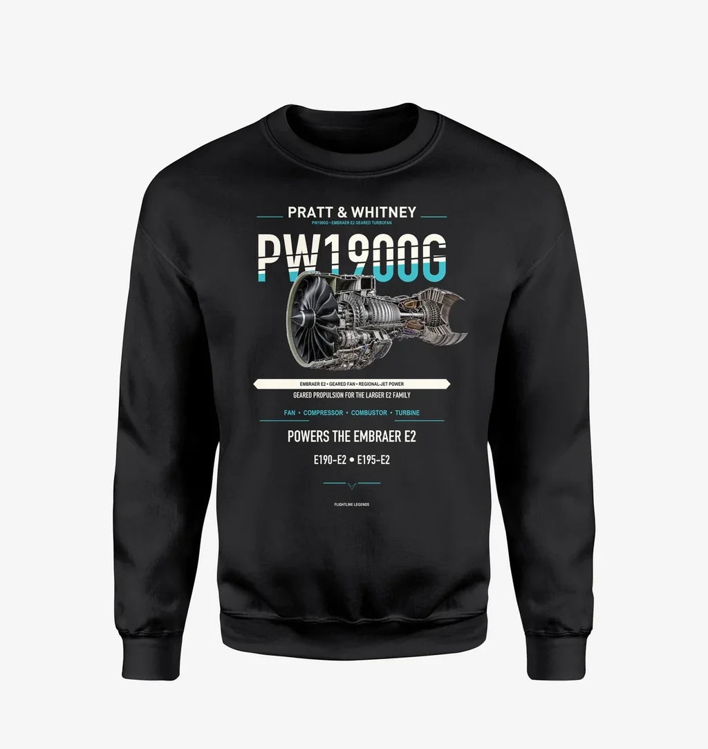 PW1900G design on black sweatshirt