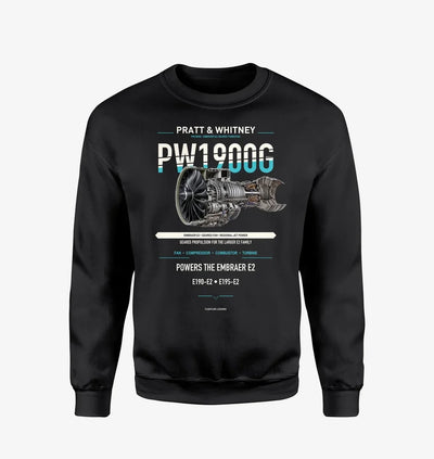 PW1900G design on black sweatshirt
