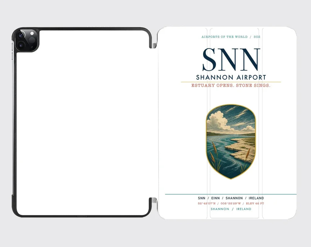 Shannon Airport (SNN) design on white ipad tablet case