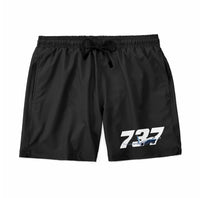 Thumbnail for Super Boeing 737 aviation design on quick-dry polyester swim trunks.