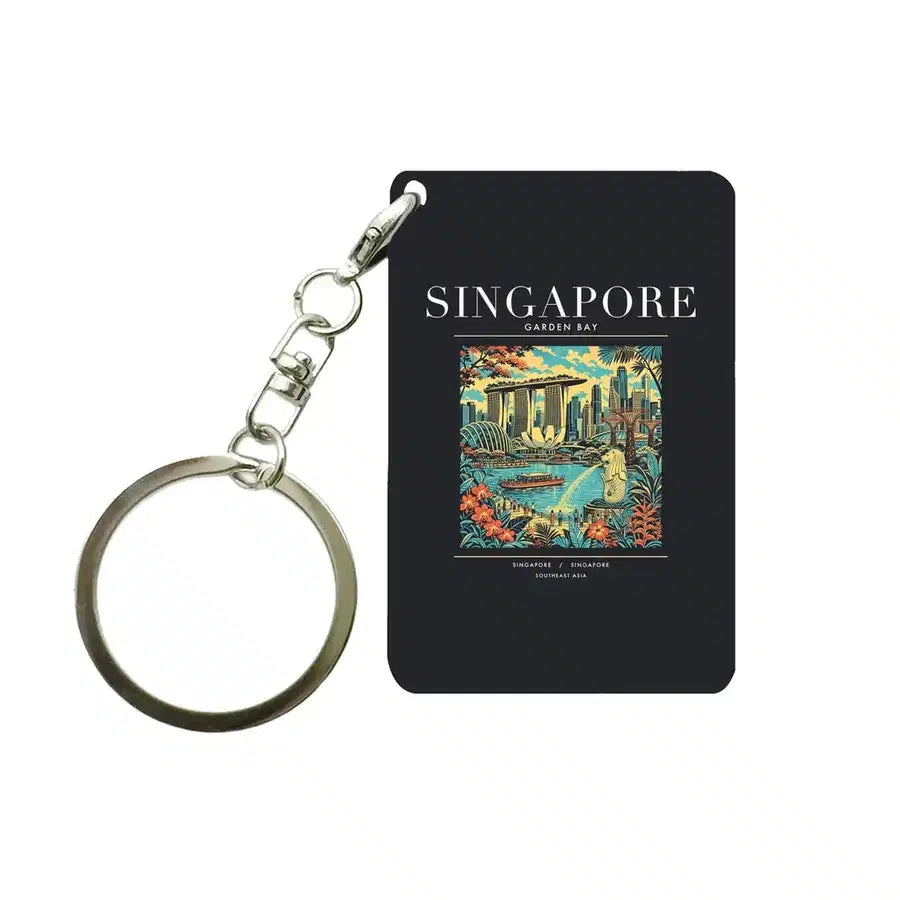 SINGAPORE - Poster - Key Chain - Black