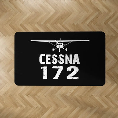 Cessna 172 & Plane aviation design on durable carpet pile with non-slip backing rectangle carpet floor mat.