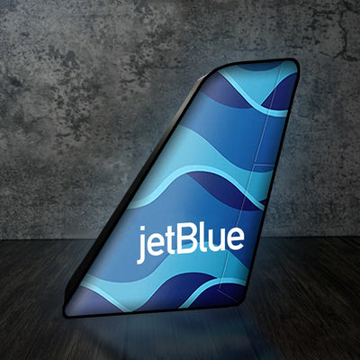 JetBlue Airlines Led Aircraft Tail aviation design on premium acrylic with LED 3D aircraft tail lamp.