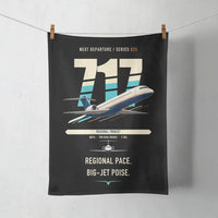 Thumbnail for Boeing 717-200 design on black towel