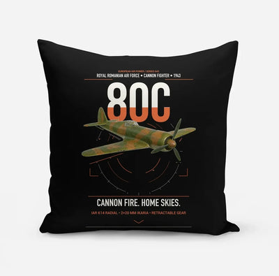 IAR 80C design on black pillow