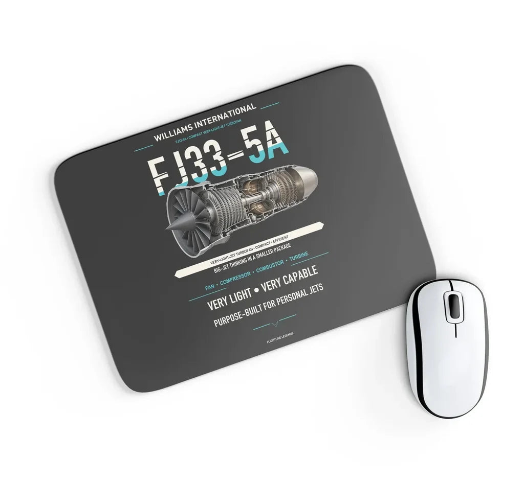 FJ33-5A design on black rectangle mouse pad