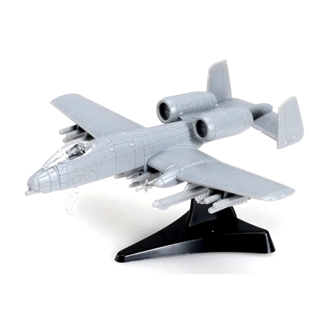 A-10A Thunderbolt II Attack Aircraft (A-10A) Airplane Assembly Model Puzzle Building Mini Plastic Random color aviation theme.