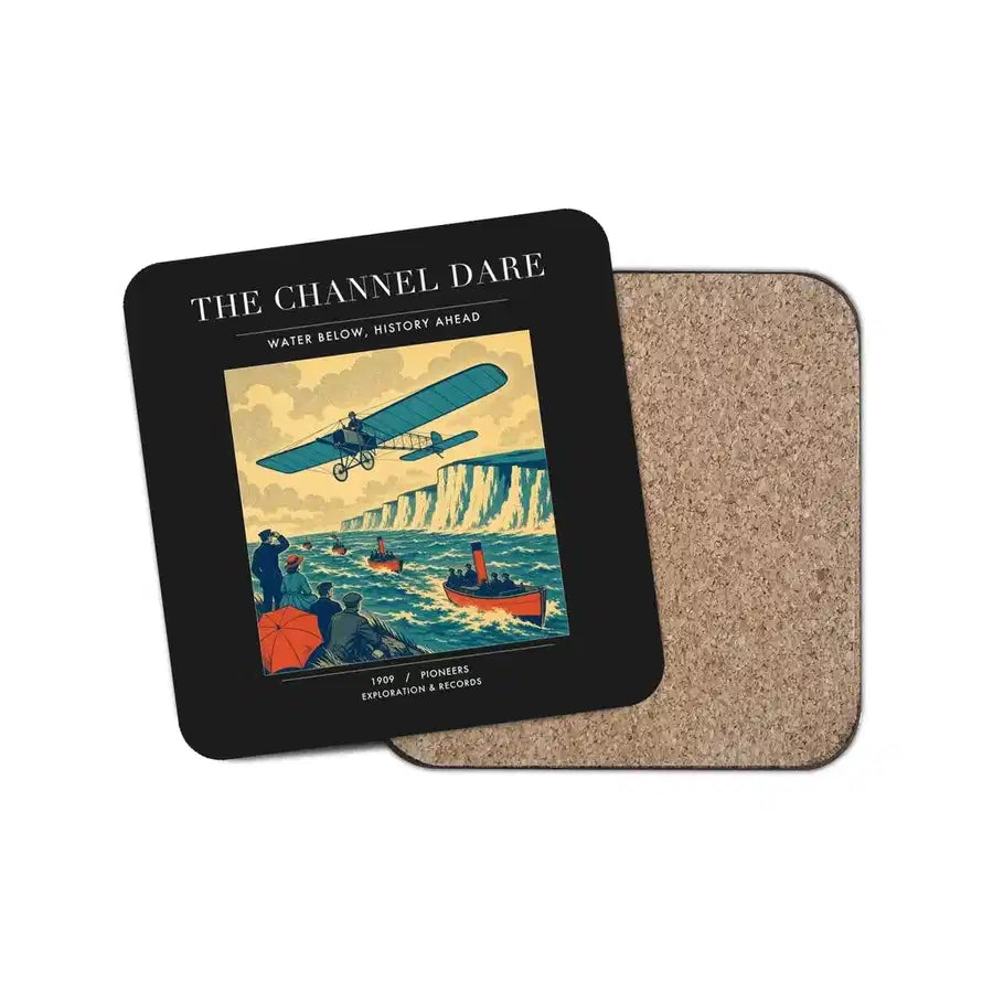 The Channel Dare - Designed Coasters design on black 1-piece