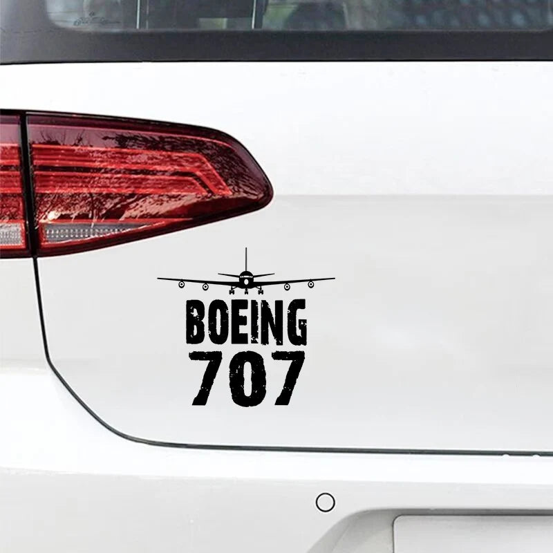 Boeing 707 & Plane Car aviation design car sticker in weather-resistant vinyl.