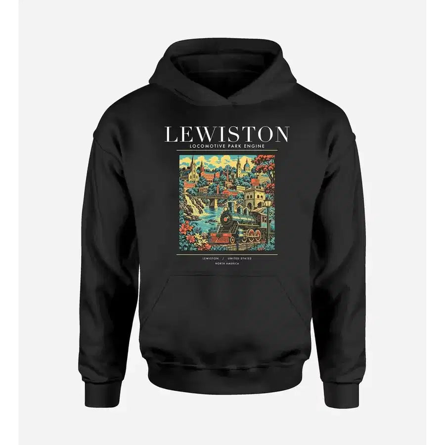 LEWISTON - Poster - Premium Hoodie - Black