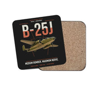 Thumbnail for B-25J Mitchell design on black 1 piece coaster