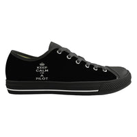 Thumbnail for Keep Calm I'm A Pilot Canvas Shoes