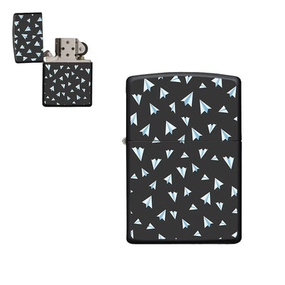 Paper Airplanes (Gray) aviation metal lighter in premium metal alloy.