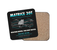 Thumbnail for DJI Matrice 30T design on black 1 piece coaster