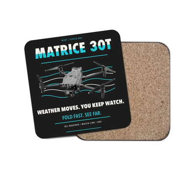 DJI Matrice 30T design on black 1 piece coaster