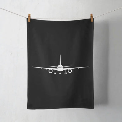 Boeing 757 Silhouette aviation design on soft absorbent cotton towel.