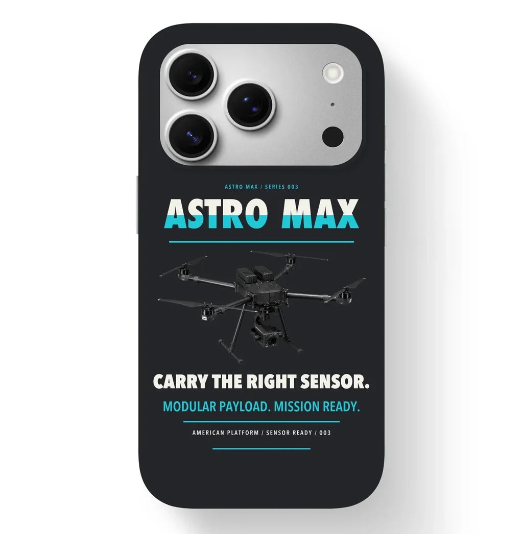 Freefly Astro Max Case design on black iphone case