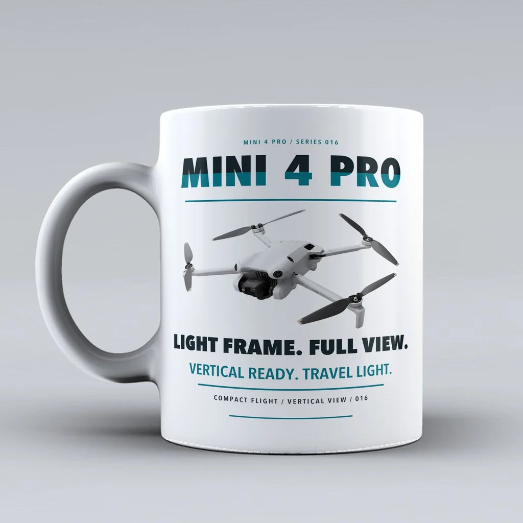 Mini 4 Pro Mug design on white dji