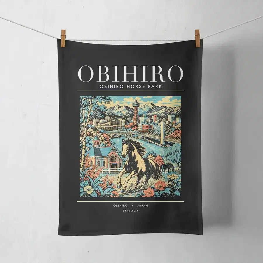 OBIHIRO - Poster - Towel - Black