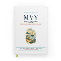 Thumbnail for Martha's Vineyard Airport (MVY) design on white notebook