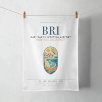 Thumbnail for Bari Karol Wojtyła Airport (BRI) design on white towel