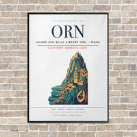Thumbnail for Ahmed Ben Bella Airport ORN — Oran vertical canvas print - framed - white background