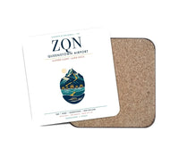Thumbnail for Queenstown Airport (ZQN) design on white 1 piece coaster