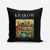 Thumbnail for KRAKOW - Poster - Pillow - Black