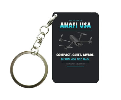 Parrot ANAFI USA Key Chain design on black key chain