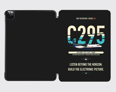 Airbus C295 SIGINT design on black ipad tablet case
