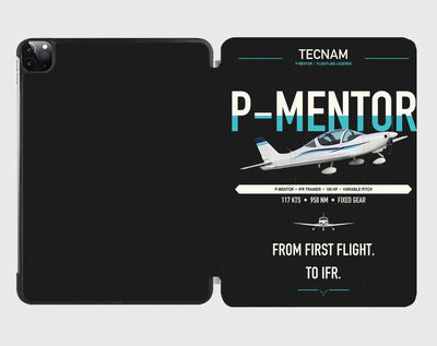 Tecnam P-Mentor design on black ipad tablet case