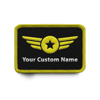 Thumbnail for Custom Name (Special Badge) & Embroidered aviation design patch in embroidered fabric.